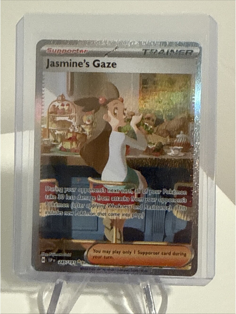 The Pokémon Company Jasmine's Gaze 245/191 Surging Sparks SIR Holo Full Art